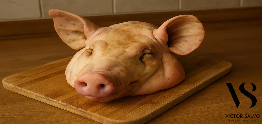 Careta de cerdo al horno crujiente y sabrosa