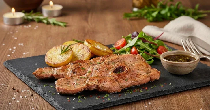 Chuletas de pavo: al ajillo y al horno Receta paso a paso