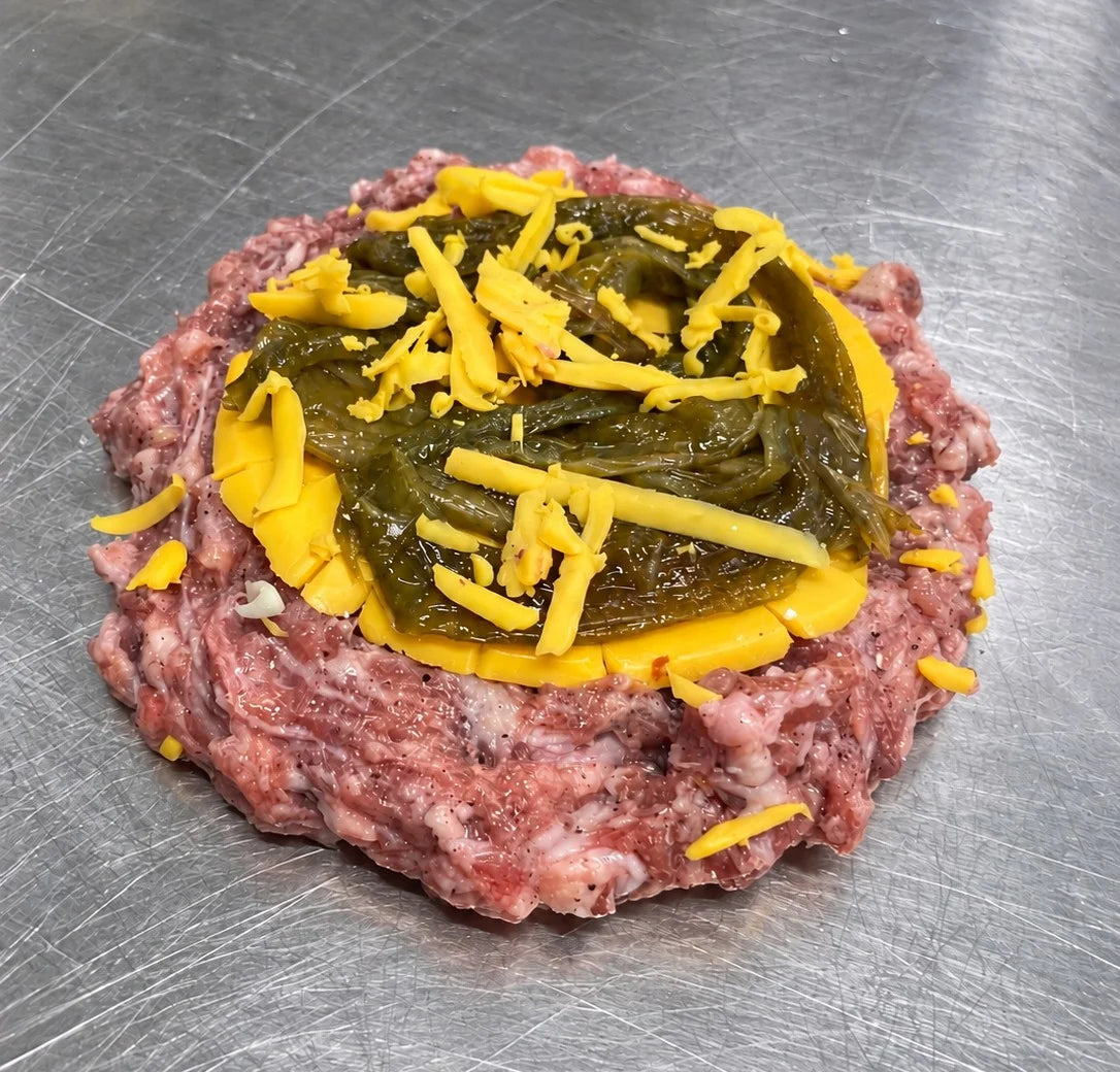 Burger Longaniza con Queso y Pimientos