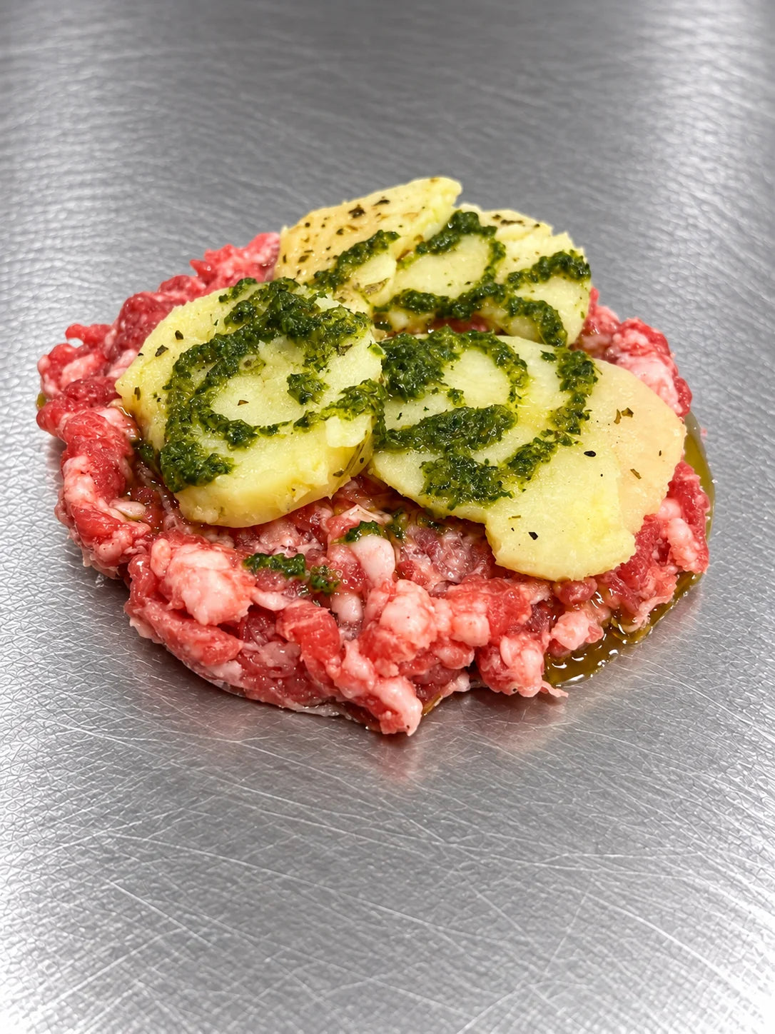 Burger Ternasco con Patatas a lo Pobre