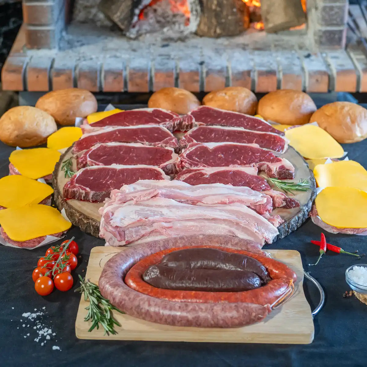 Frontal del pack brasa total mejorado de Carnicería Víctor Salvo