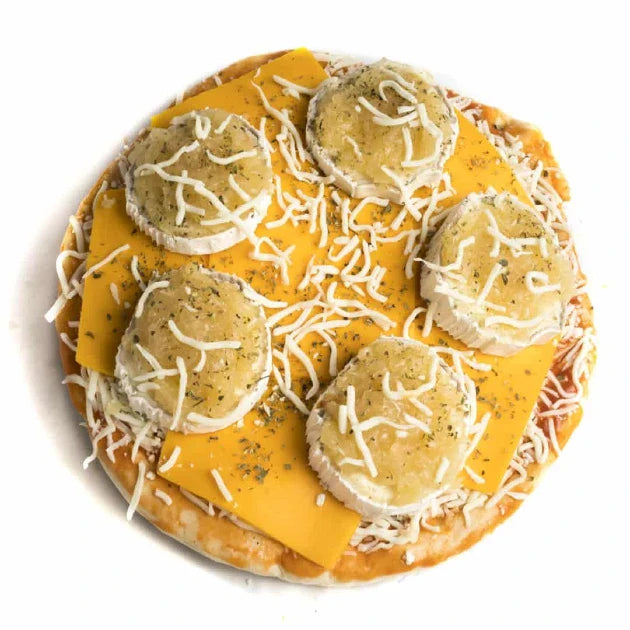 Pizza de rulo de cabra y cebolla caramelizada Gluten Free de Carnicería Víctor Salvo