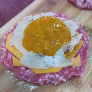 hamburguesa de mango, foie y curry