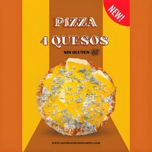 pizza 4 quesos sin gluten