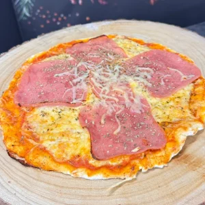 pizza jamon york y queso sin gluten ni lactosa